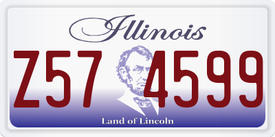 IL license plate Z574599