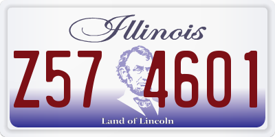 IL license plate Z574601