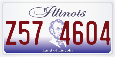 IL license plate Z574604