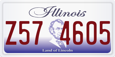 IL license plate Z574605
