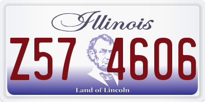 IL license plate Z574606
