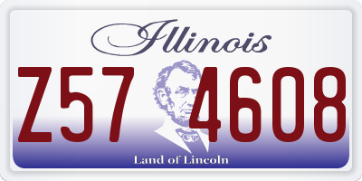 IL license plate Z574608