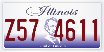 IL license plate Z574611