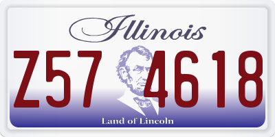 IL license plate Z574618