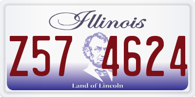 IL license plate Z574624