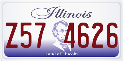 IL license plate Z574626