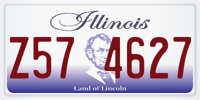 IL license plate Z574627