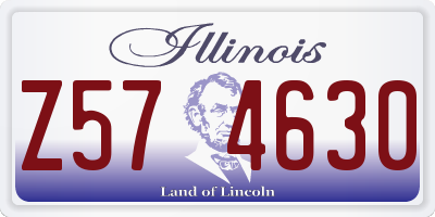 IL license plate Z574630