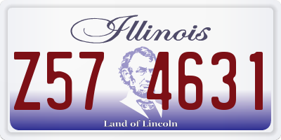IL license plate Z574631