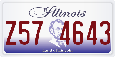 IL license plate Z574643