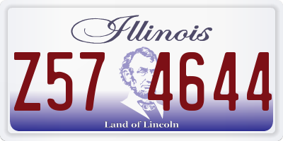 IL license plate Z574644