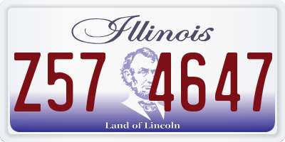 IL license plate Z574647