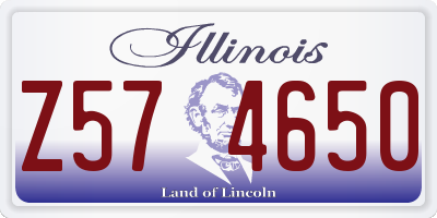 IL license plate Z574650