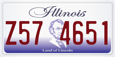 IL license plate Z574651