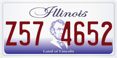 IL license plate Z574652