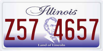 IL license plate Z574657