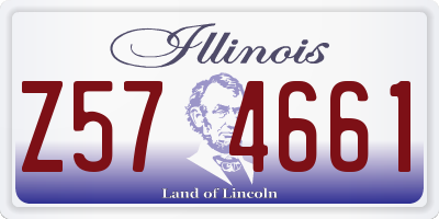 IL license plate Z574661