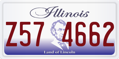 IL license plate Z574662