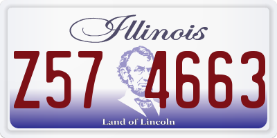 IL license plate Z574663