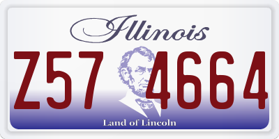 IL license plate Z574664