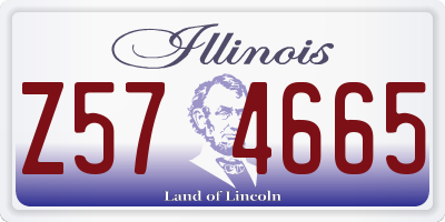 IL license plate Z574665
