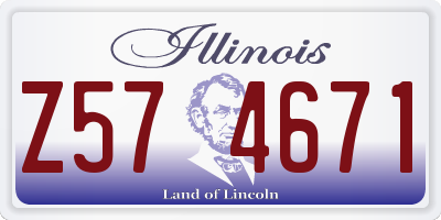 IL license plate Z574671