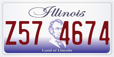 IL license plate Z574674