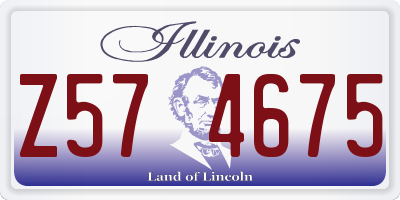 IL license plate Z574675