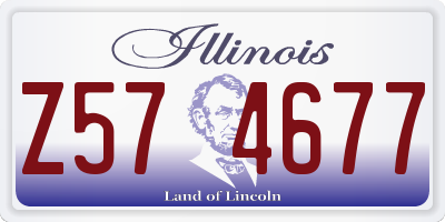 IL license plate Z574677