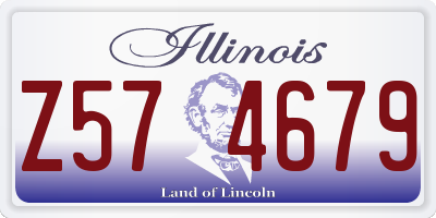 IL license plate Z574679
