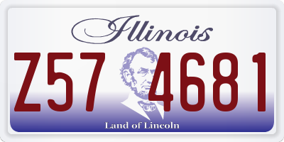 IL license plate Z574681