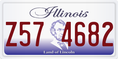 IL license plate Z574682