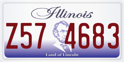 IL license plate Z574683