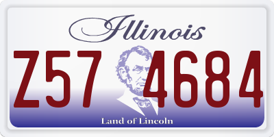 IL license plate Z574684