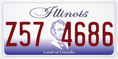 IL license plate Z574686