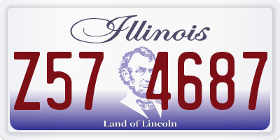 IL license plate Z574687