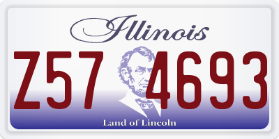 IL license plate Z574693