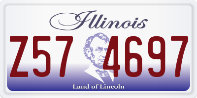 IL license plate Z574697