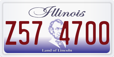 IL license plate Z574700