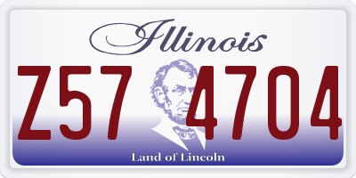 IL license plate Z574704