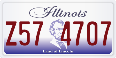 IL license plate Z574707