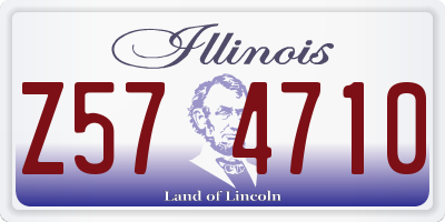 IL license plate Z574710