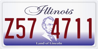 IL license plate Z574711