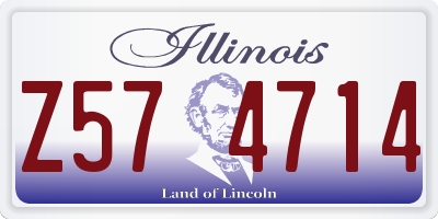IL license plate Z574714