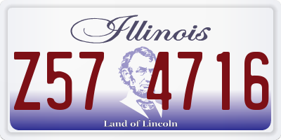 IL license plate Z574716