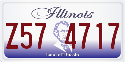 IL license plate Z574717