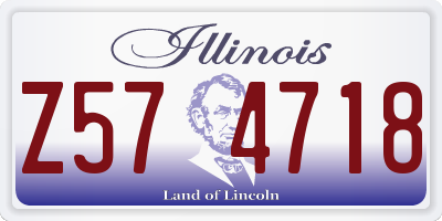 IL license plate Z574718