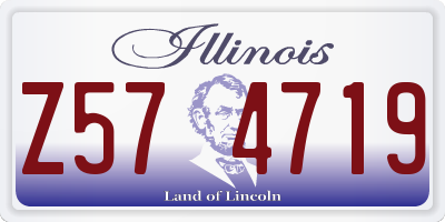 IL license plate Z574719
