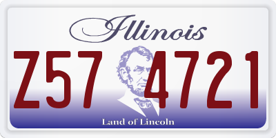 IL license plate Z574721