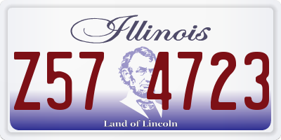 IL license plate Z574723